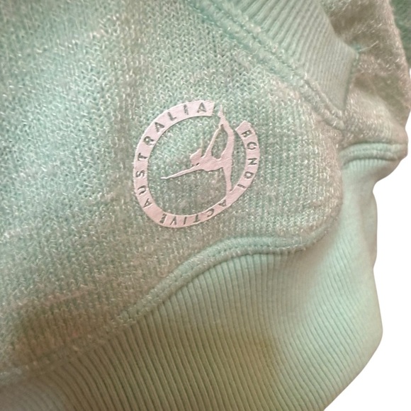 BONDI BORN | BONDI Active | Mint Green Terry Sleeveless Hoodie - Picture 2 of 6